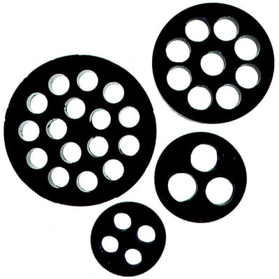 Lapp SKINTOP DIX-M multihulspakning af sort NBR gummi til M50 forskruning med 7 huller for 8mm kabler.