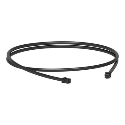 Schneider Electric kommunikationskabel ClimaSys Smart, 3 meter, sort kabel med to sorte stik i hver ende.