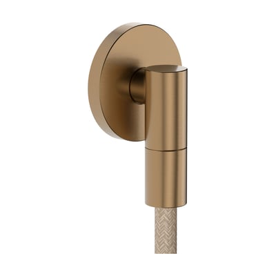 Hansgrohe slangeudtag i børstet bronze metal med 1/2" tilslutning, designet til indbygning.