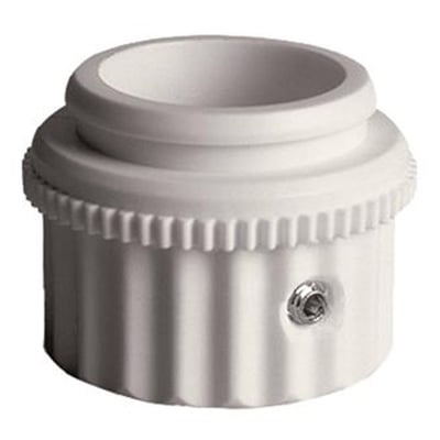 ABB KNX ventiladapter Va/Z 78.1 i hvid plast, med rillet kant og synlig skrue.