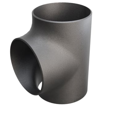 Svejsetee i P235 stål med dimensionerne 273,0 x 6,3 mm, isoleret på hvid baggrund.