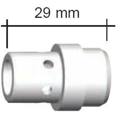 Abicor Binzel gasfordeler i hvid med mål på 29 mm, kompatibel med TBi 260.