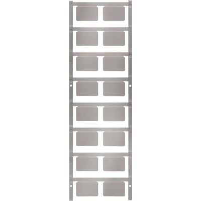 Weidmüller MultiCard klæbemærker SM27/18K MC i sølvfarvet polyamid, blank uden print, 27x18mm.