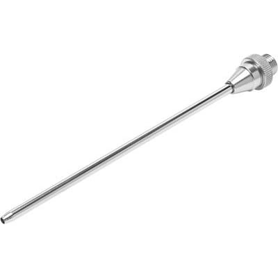 Festo Blæsedyse LPZ-RG-150-B af messing med M12x1.25 pneumatisk tilslutning, præsenteret på hvid baggrund.