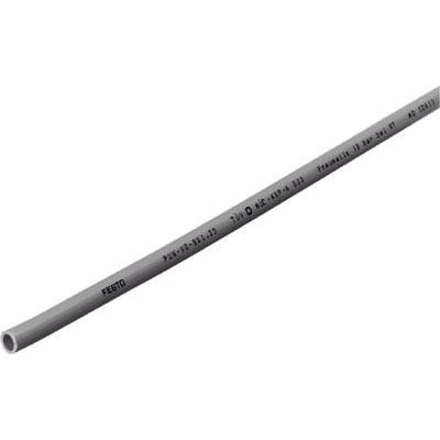 Festo Trykluftslange PUN V0 i grøn farve, 10 mm udvendig diameter, med tekst der angiver mærke og specifikationer på slangen.