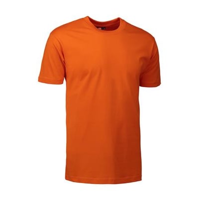 ID Identity T-TIME T-shirt i str. 4XL i en skarp orange farve, med rund hals og korte ærmer.