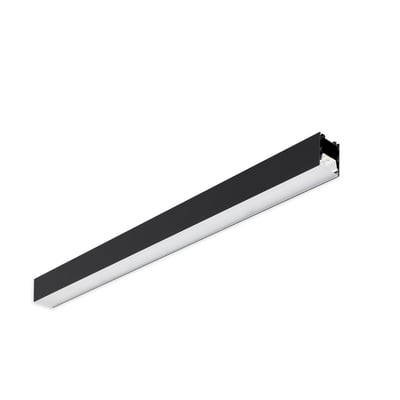 Grå Keyline SM350C linjearmatur i 1200 mm længde med 4000K farvetemperatur og DALI-styring på en hvid baggrund.