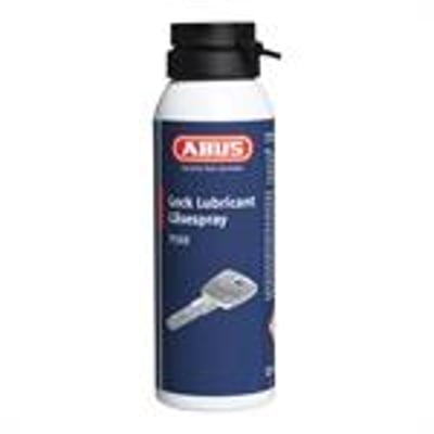 ABUS Låsespray PS88 i 125 ml spraydåse med sort dyse og et billede af en nøgle på etiketten.