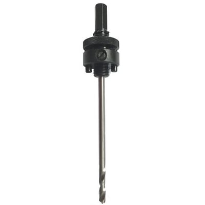 Ironside hulsavholder til plast med langt centerbor, sort holder og 7/16" sekskantmontering.