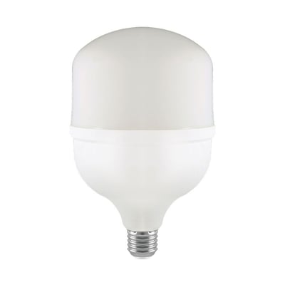 V-TAC T120 LED pære i hvid plast med E27 fatning, 40W og 6500K kold hvid.
