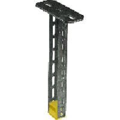 Legrand Loftpendel U60 1100-X NY i grå metal med gul bundbeskyttelse, viser monteringsdetaljer og længde.