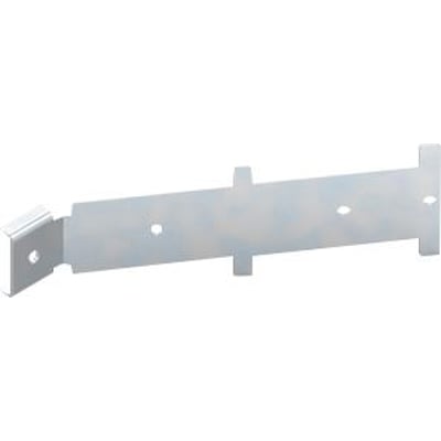 Cubic BSM beslag for DIN kabelfelt fremstillet af metal med perforeringer og vinklede endestykker.