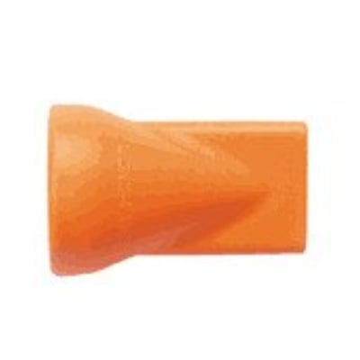 Fladdyse i orange plast til Loc-Line systemer, model 18XØ3,2 til præcis justering af væskestrøm.