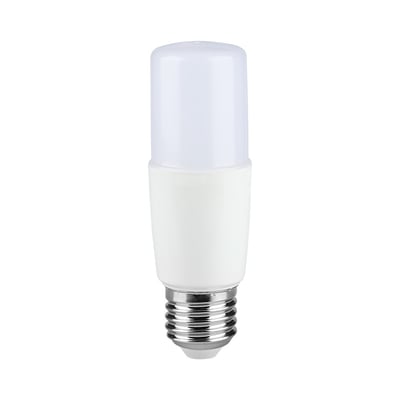 V-TAC 7,5 W LED-pære med hvid, aflang T37-form og E27-skruefatning til neutralt hvidt lys.