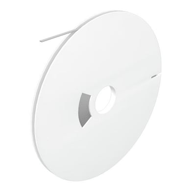 Hvidt kabelkodningssystem fra Weidmüller på en rund rulle, til ledere med en ydre diameter på 1,6–3,2 mm.
