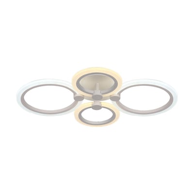 V-TAC 45W LED loftlampe med fire ringe, hvid, vist fra oven på hvid baggrund.