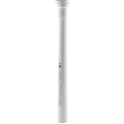 Hvidt ht-pp (Amax Pro) afløbsrør med muffe, måler Ø40 x 2000 mm, ideelt til afløbsinstallationer i bygninger.