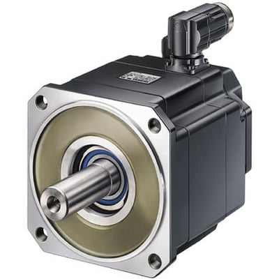 Siemens SIMOTICS S servomotor 1FK7-CT med 1,15 NM drejningsmoment og 6000 RPM, med IP64 beskyttelse og DRIVE-CLIQ stik.