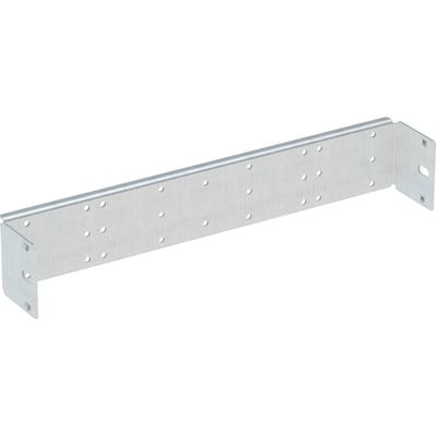 Geberit Duofix montageplade i stål forzi, 90x121x90mm, med mange forborede huller til montering af afspærringsventil.