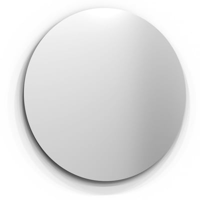 Rundt Svedbergs Valje-spejl med enkel, kantløs form og en diameter på 100 cm, vist lige forfra.