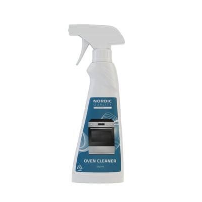 Nordic Quality ovnrens 250 ml sprayflaske med et billede af en ovn på etiketten.