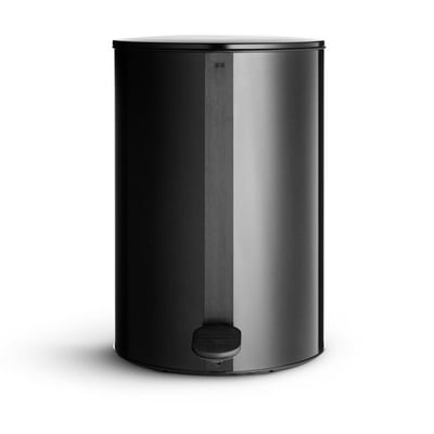 Unidrain Reframe pedalspand i sort, rustfrit stål med poleret overflade, 4 liters volumen og gulvstående.