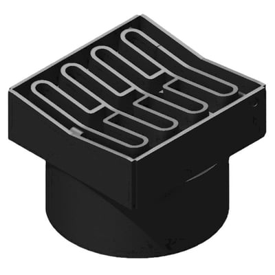 Sort, buet rendestensrist i smedejern til 315mm opføring, der kan belastes med 40 ton.