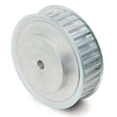 Tandremskive i aluminium med 26 tænder til 32 mm rembredde og T10 tanddeling, klar til udboring.