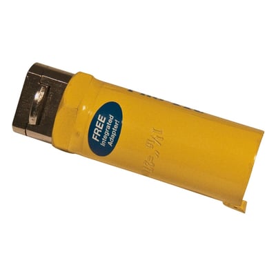 Wareco ProFit HM hulsav med adaptor, 27 mm, i gul med blå "FREE Integrated Adapter" mærkat.