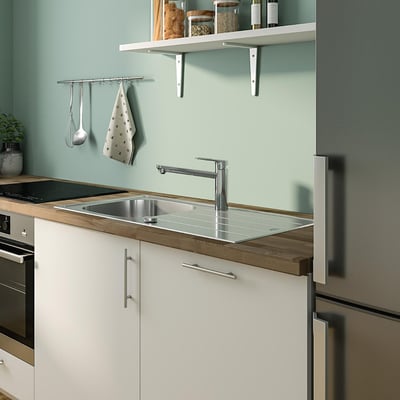 Grohe Start Flow etgrebs køkkenarmatur i krom og messing med normal tud og 1-grebs betjening, 237 mm højt og 11 l/min.