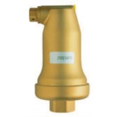 IMI Pneumatex Zeparo ZUT udluftningsventil i messing med DN20 3/4" tilslutning og label på siden.