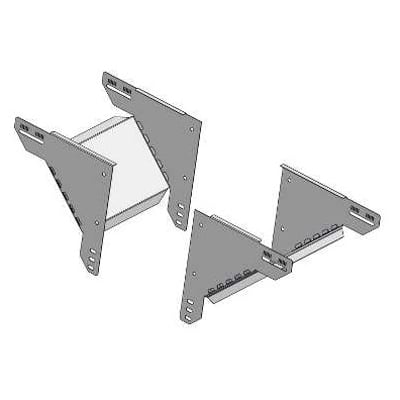 Schneider Electric vertikalt T-stykke enkelt til kabelbakker i 150 mm bredde, lavet af el-forzinket stål.