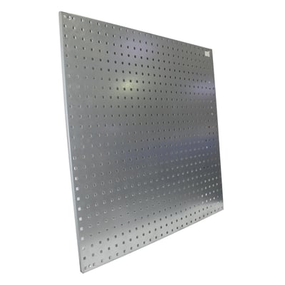 Maskinfabrikken Universal hulplade til værktøjstavle, 880x880mm, varmgalvaniseret stål med firkantede huller.