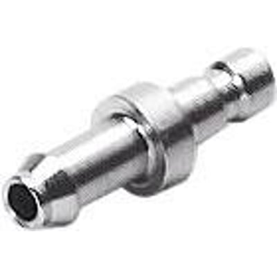 Festo Koblingsstik KS1-CN-2, et metalstik til selvlukkende lynkoblinger med 1,5 mm nominel størrelse, vist mod en hvid baggrund.