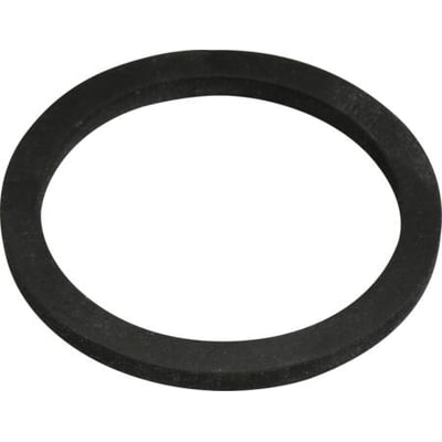 Gummipakning til forskruning med en størrelse på 1 1/4" i sort gummi, der sikrer en tæt forsegling.