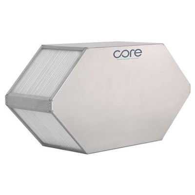 Dantherm entalpiveksler til HCC2, HCC260 og HCC360 ventilationsanlæg med synligt Core logo på siden.