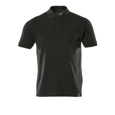 Mascot Sustainable poloshirt i dyb sort, str. 4XL, lavet af 100% økologisk bomuld med knaplukning.
