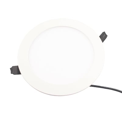 Scan Products Alisia Elite 12W LED downlight set forfra, med mat hvid ramme og 170mm diameter.