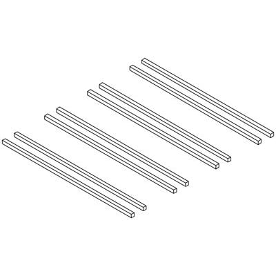 Skitse af seks Cubic 500 undersænkede 120 graders skruer med kontaktpunkter.