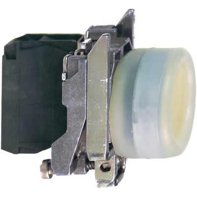 Schneider Electric Harmony XB4 trykknap gul plan, 22 mm, med 1NC kontakt og klar silikonekappe, ATEX-godkendt til zone 21-22.