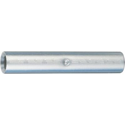 Klauke pressemuffe AL til 95/120 mm² aluminiumskabler, blank overflade og præget markering. Bruges til trækfrie forbindelser.