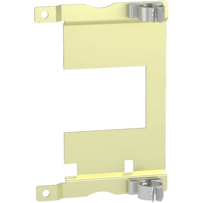 Schneider Electric Vario EMC bundplade VGP1 til retrofit montage, fremstillet af messing med clipsdetaljer.