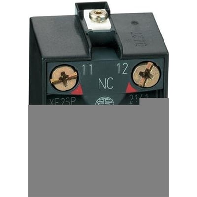 Nærbillede af Schneider Electric kontaktelement XE2SP2141, der viser tæt på terminalerne og mærkning.