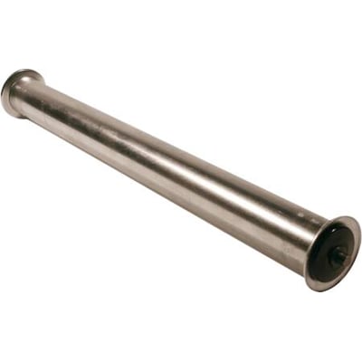 Metalvalse til Roll Profi med flanger i hver ende og et sort gummiagtigt materiale indeni.