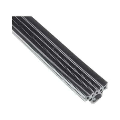 Sort Walraven Rapidrail guiprof WM0-35 lydisolerende gummistrimmel med langsgående spor, 30 m og 35 x 10 mm.