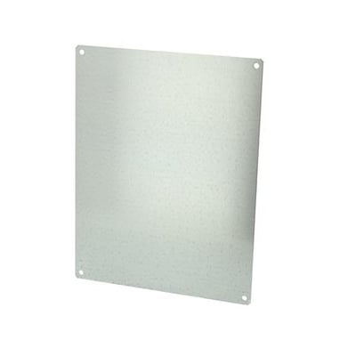 Fibox montageplade i stål med målene 450x350x1,5 mm og forzinket overflade.