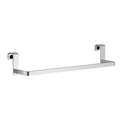 HeFe håndklædeholder til dørhængning, 300 mm bred, lavet af blank krom med et minimalistisk design.