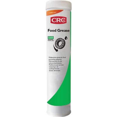 CRC Industries universal fedt patron på 400 gram, mærket 'Food Grease' og 'Food Safe' til fødevareindustrien.