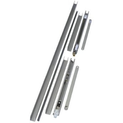 Dorma TS 93 GSR EMF 1/VK Contur glideskinner og tilbehør i sølvfarvet stål/aluminium.