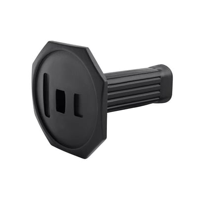 Sort Ironside universal knobeskytter til mejselhåndtag i PVC, 110 mm, med bred ottekantet skive og ribbet skaft.